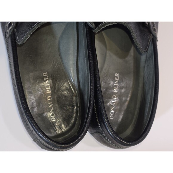 Donald Pliner Donnie Loafers Shoes Mens Size 10.5 Black Leather Horsebit Slip On main image 3